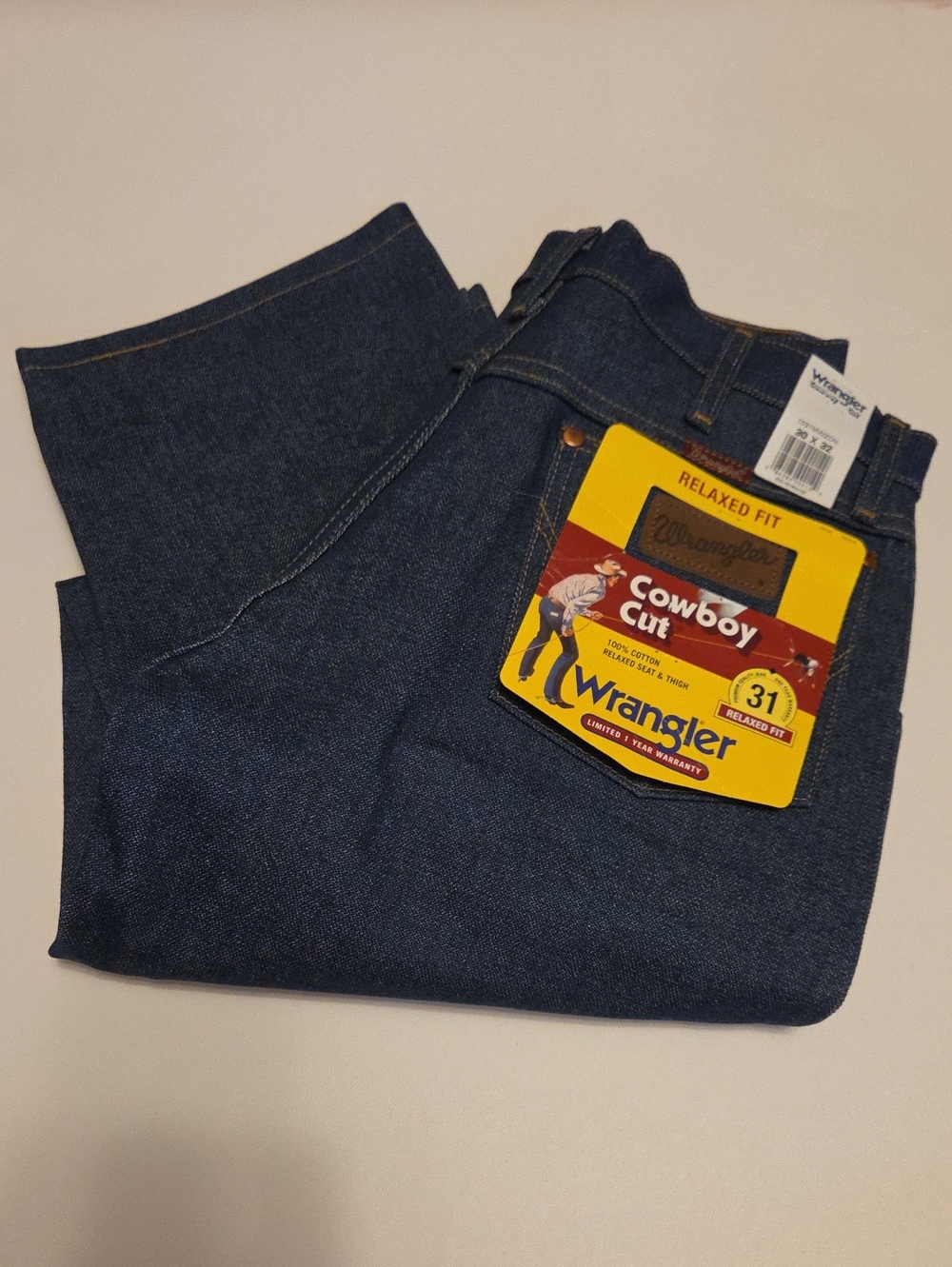 Wrangler Relaxed Fit Men’s Jeans - Dark Blue Denim 30x32